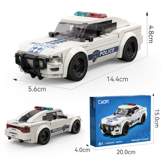 CaDA Midnight Pursuit Police Car Brick Model 156pcs C55063W
