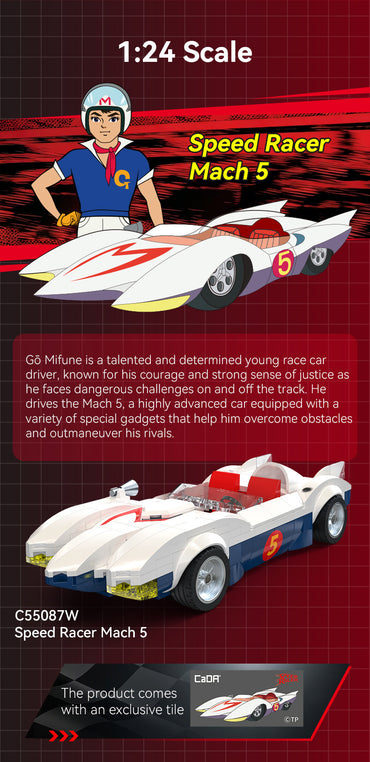 CaDA Speed Racer Mach 5 Car Brick Model 1:24 294pcs C55087W