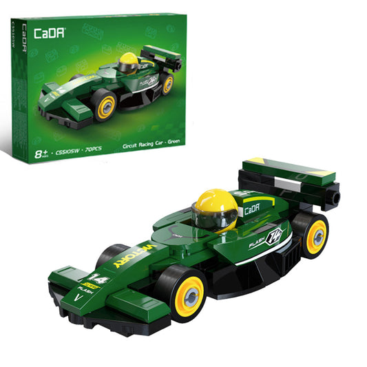 CaDA Mini Green Circuit Racing Car Brick Model 70pcs C55105W
