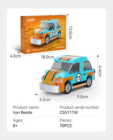 CaDA Mini Iron Beetle Car Brick Model 1:48 70pcs C55111W