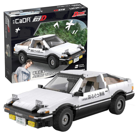 CaDA Initial D: Toyota Trueno AE86 1:12 Brick Model 1324pcs 61024W