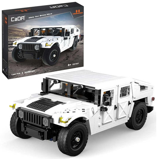 CaDA Humvee Off-Road Truck (White) 1:12 Brick Model 1386pcs 61027W