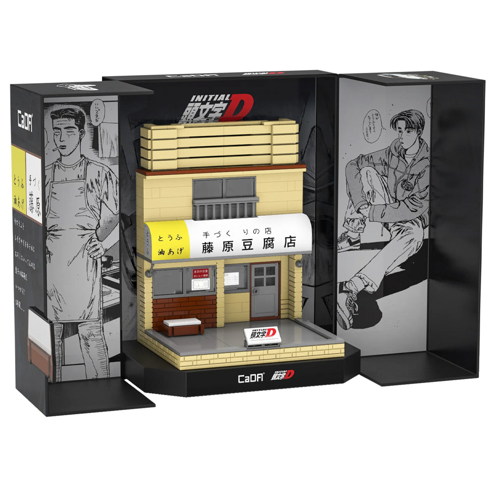 CaDA Initial D Fujiwara Tofu Shop Brick Model Building w/Lights 412pcs 61033W