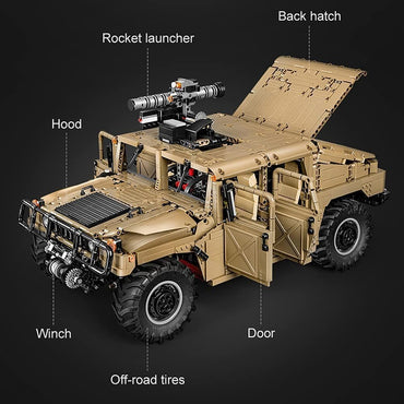 CaDA Humvee Off-Road Army Truck 1:8 Brick Model 3935pcs 61036W