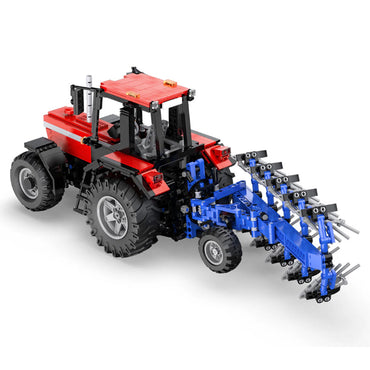 CaDA Farm Tractor w/Attachment 1:17 RC Brick Model 1675pcs 61052W