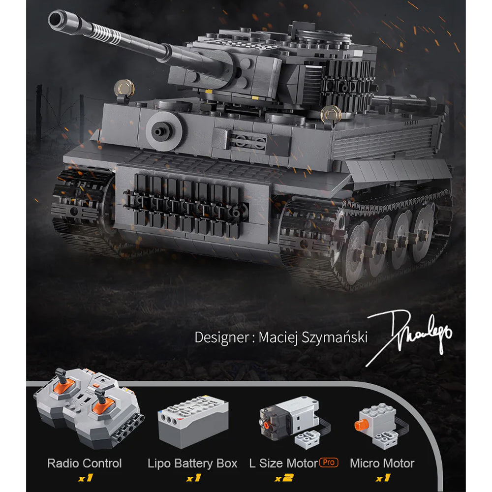 CaDA RC Tiger Tank 925pc Brick Model Age 8+ C61071W