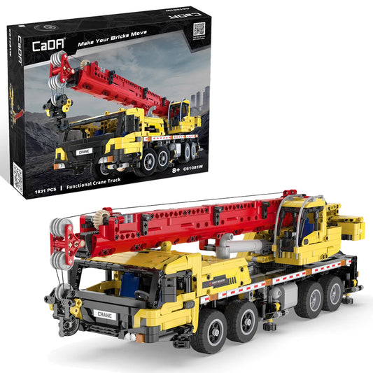 CaDA Crane Truck Functional Brick Model 1831pcs C61081