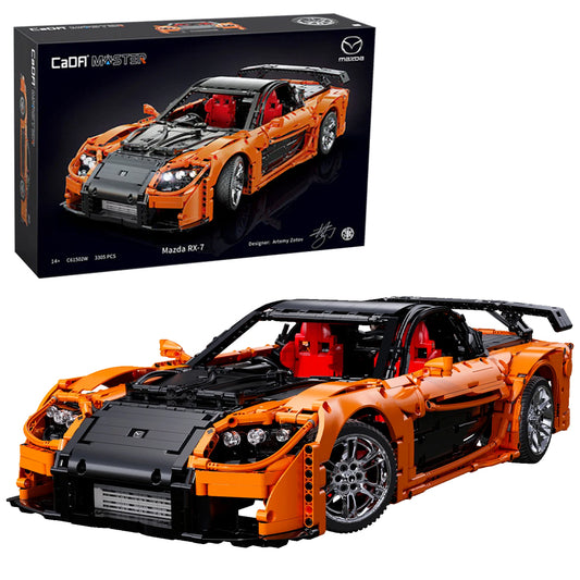 CaDA Mazda RX-7 1:8 Brick Model Car Age 14+ 3305pcs 61502W
