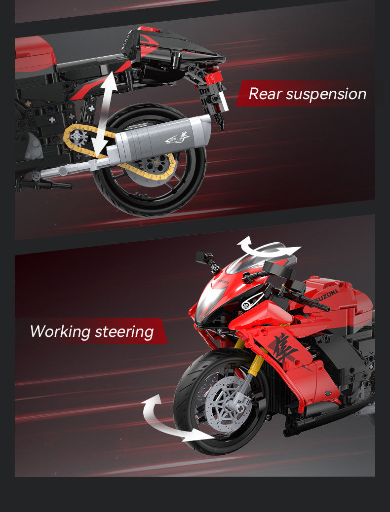 CaDA Suzuki Hayabusa Motorbike 1:6 Brick Model 1043pcs C64051W