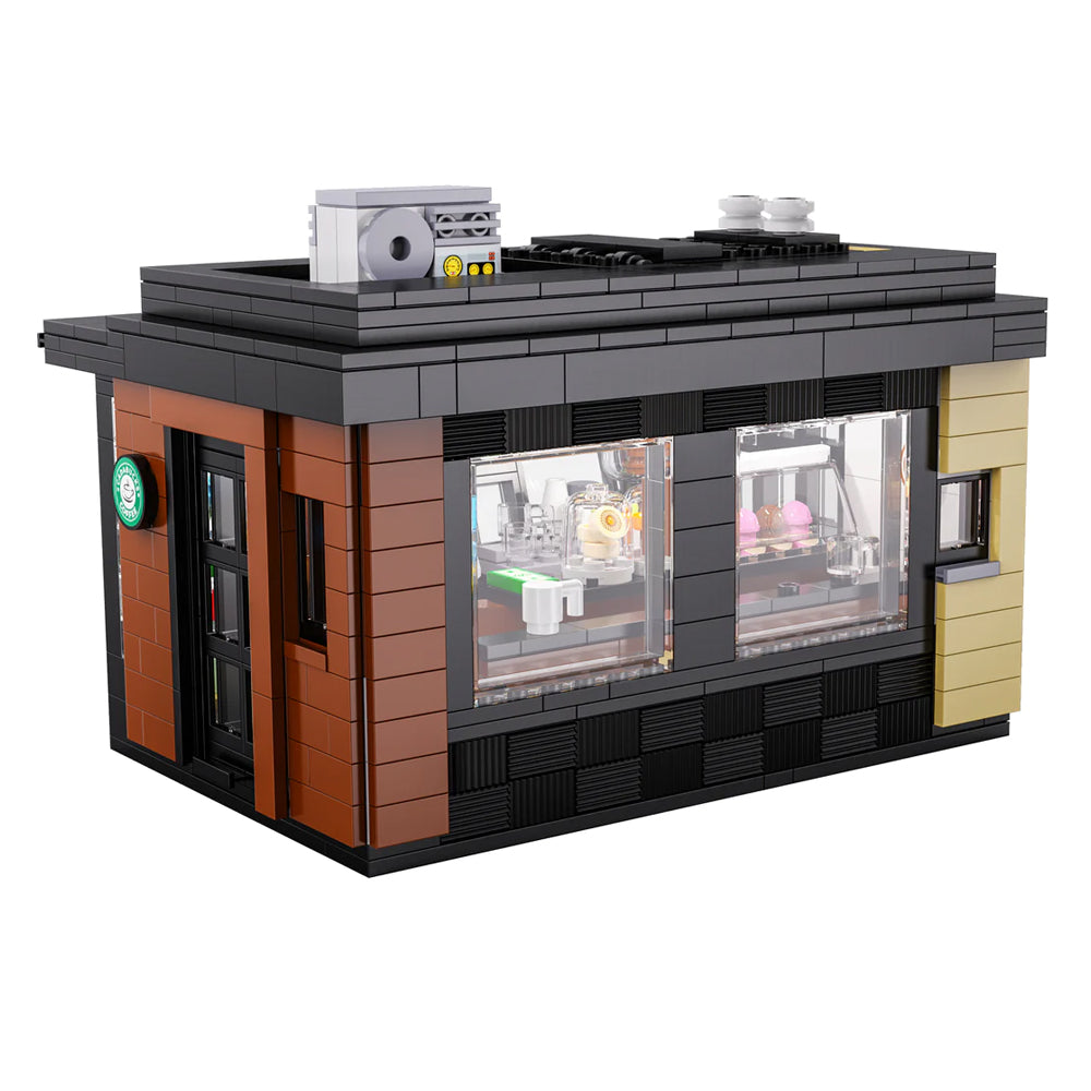 CaDA Street Coffee Shop Vendor Brick Model Building 768pcs C66005
