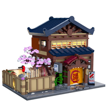 CaDA Japanese Sento Bathhouse Building 1249pcs C66012