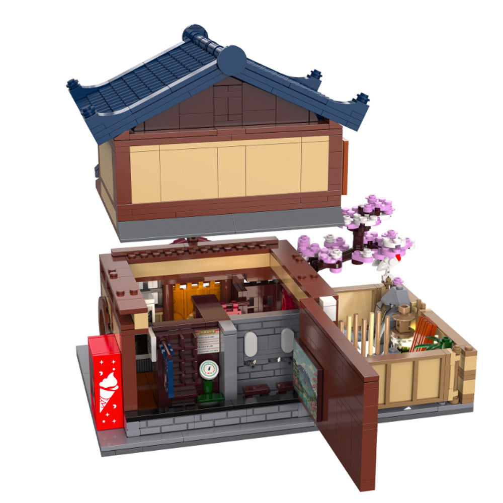 CaDA Japanese Sento Bathhouse Building 1249pcs C66012