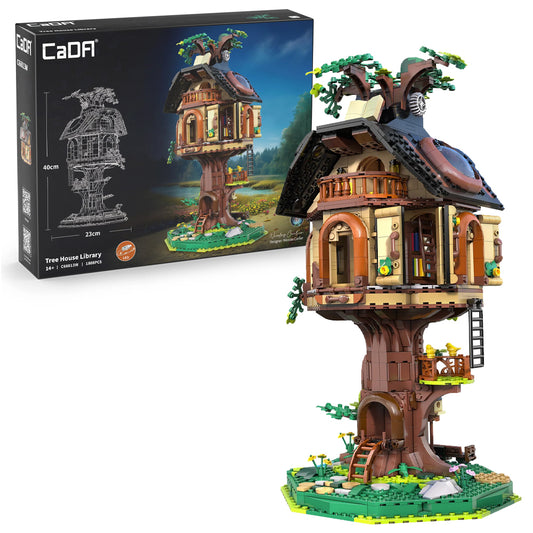 CaDA Tree House Library Brick Model Building 1808pcs 66013W