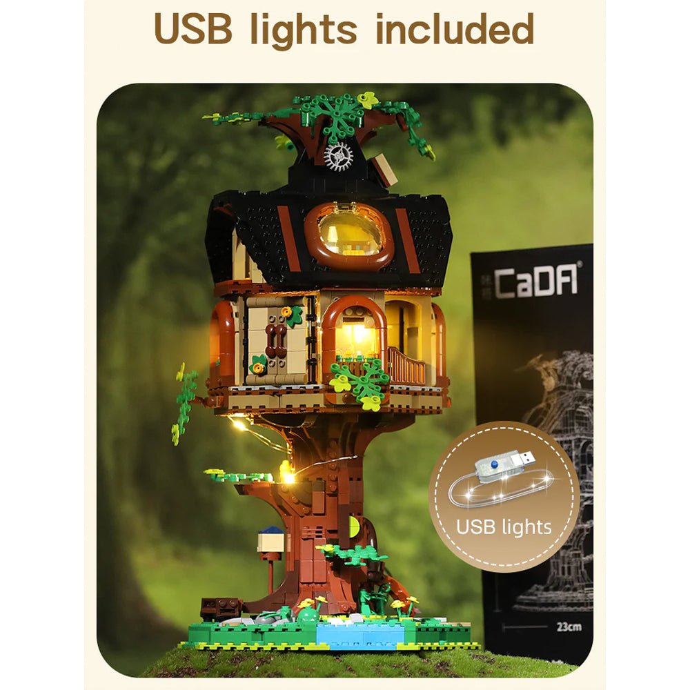 CaDA Tree House Library Brick Model Building 1808pcs 66013W