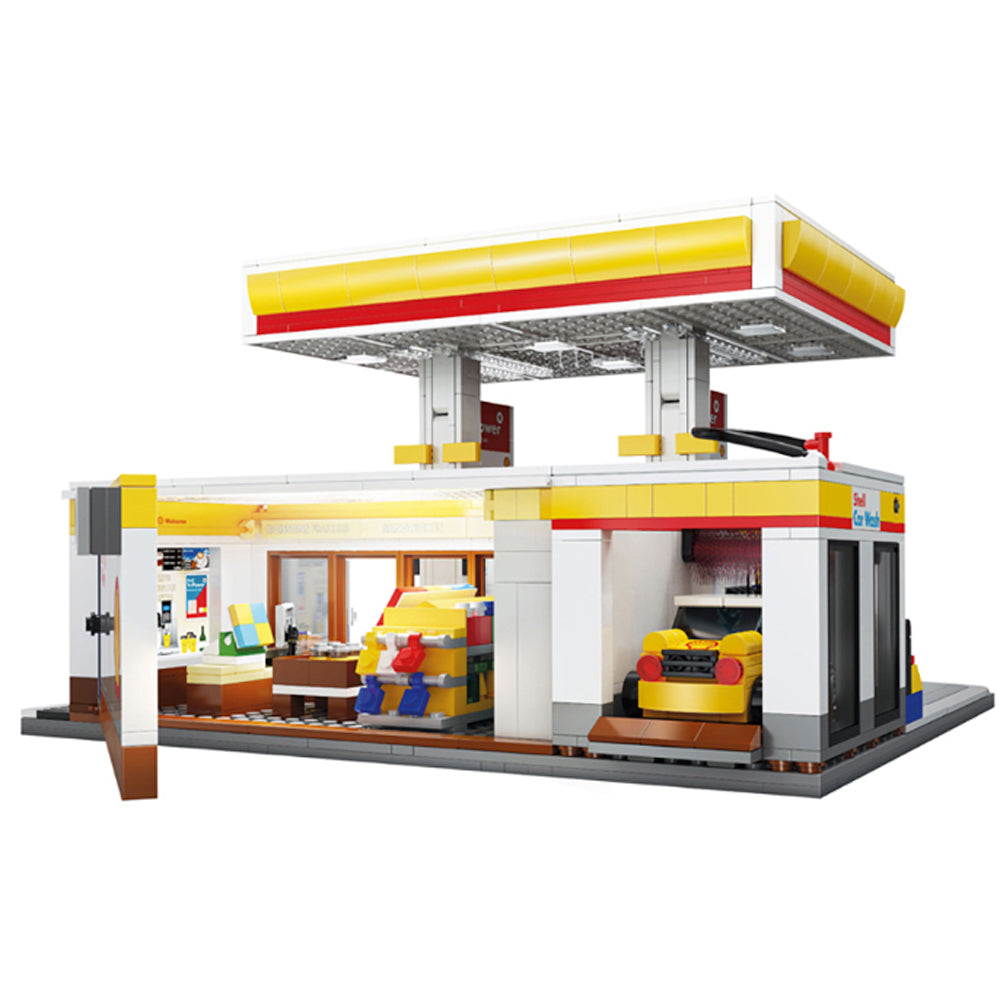 CaDA C66026W Shell Garage Petrol Station Brick Model 1309pcs