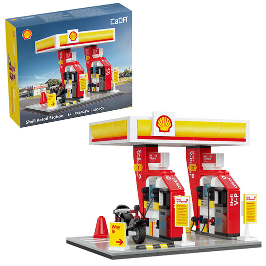 CaDA C66028W Shell Retail Petrol Station Brick Model 305pcs