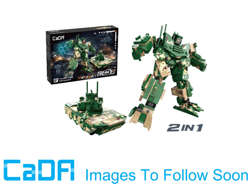 CaDA Guardian 2-in-1 Mecha Robot Tank Brick Model 299pcs C82004W
