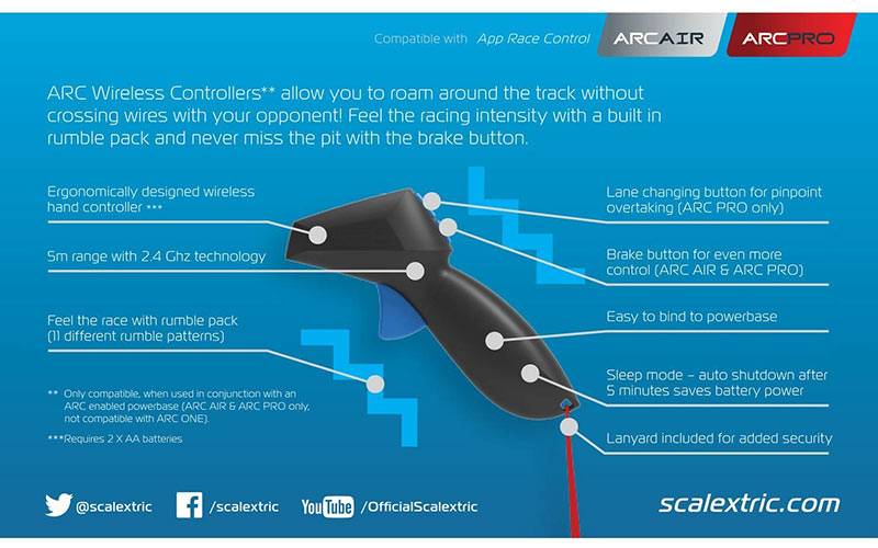 SCALEXTRIC C8438 ARC PRO Wireless Hand Throttle