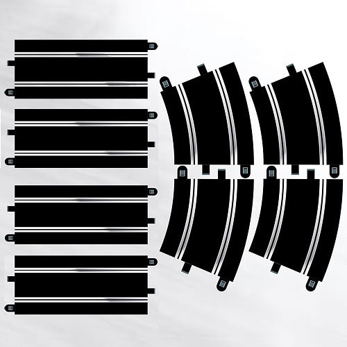 SCALEXTRIC C8556 Track Extension Pack 7 4x C8205 Straights 4x C8204 Radius 3 Curves