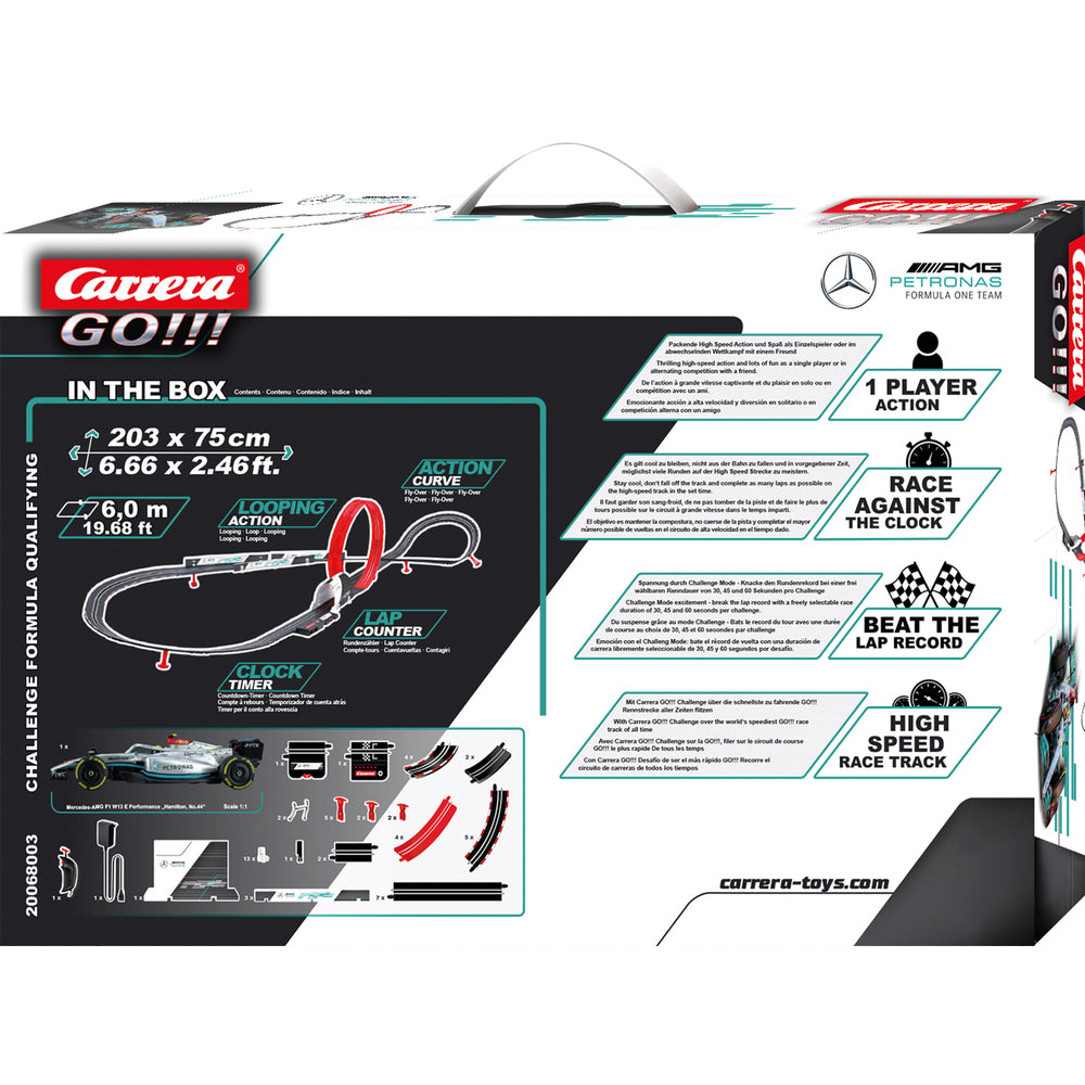 Carrera GO!!! Formula Qualifying Challenge Single-Lane 6m 1:43 Set F1 Hamilton