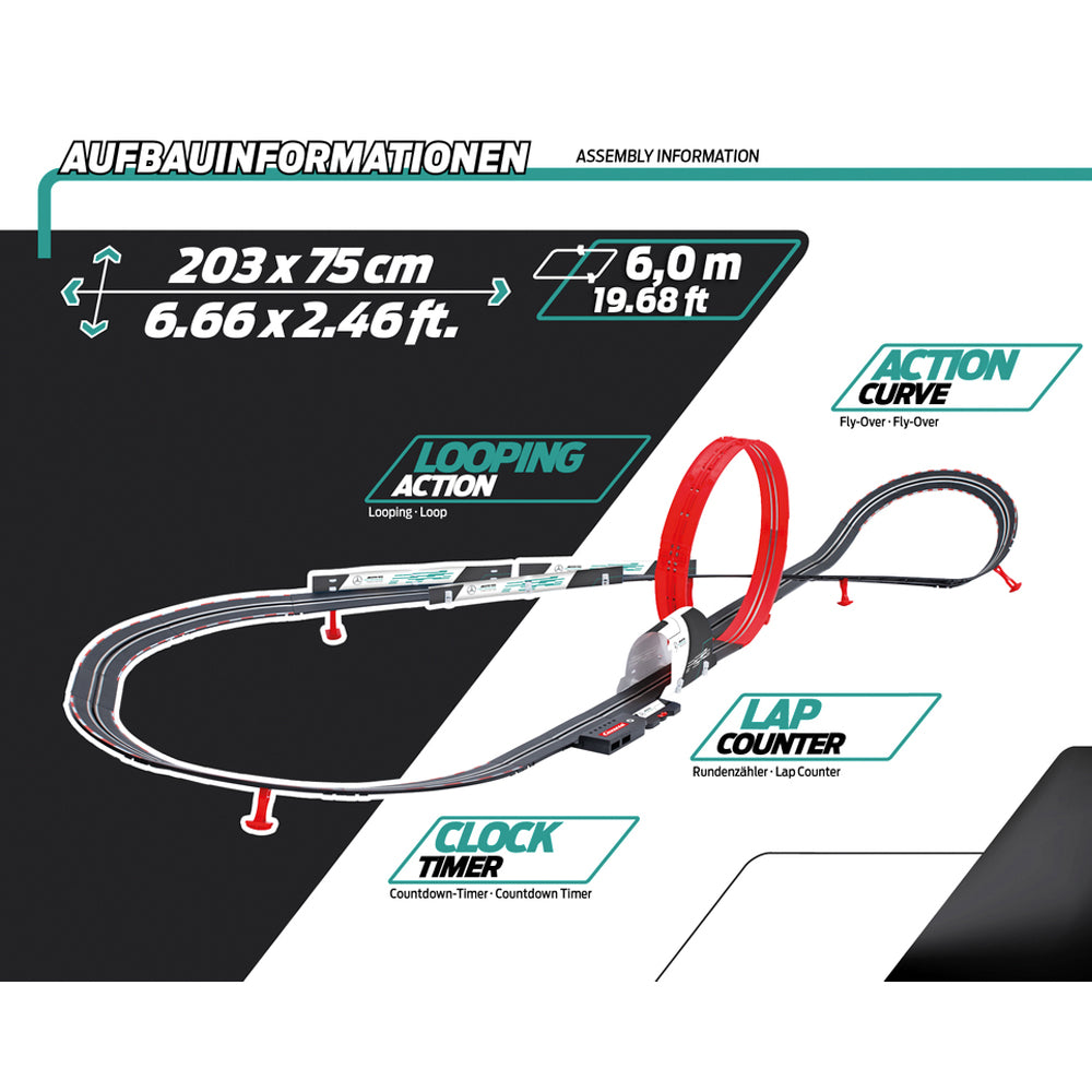 Carrera GO!!! Formula Qualifying Challenge Single-Lane 6m 1:43 Set F1 Hamilton