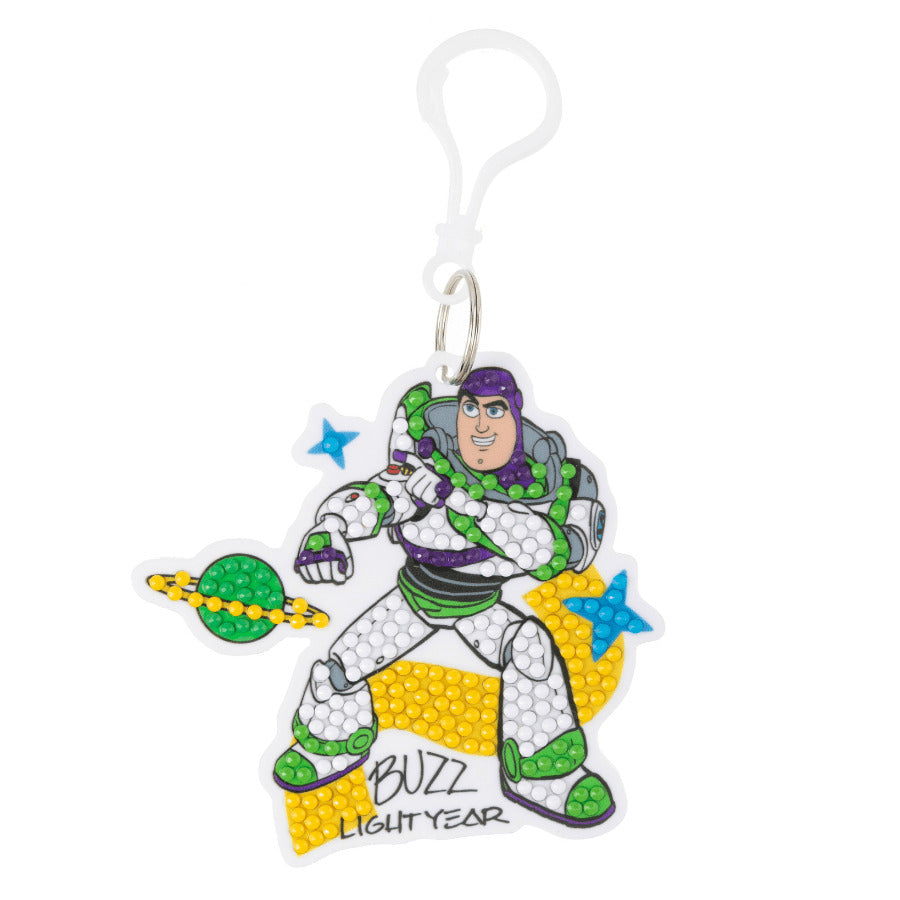 Disney: Buzz Lightyear Crystal Art Bag Charm Craft Kit Age 6+