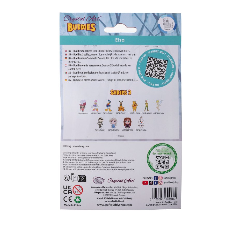 Disney: Elsa Crystal Art Buddy Craft Kit Age 6+