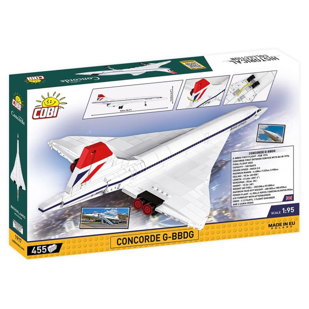 COBI 1917 Historical Collection G-BBDG Concorde 1:95 Construction Kit 450pcs