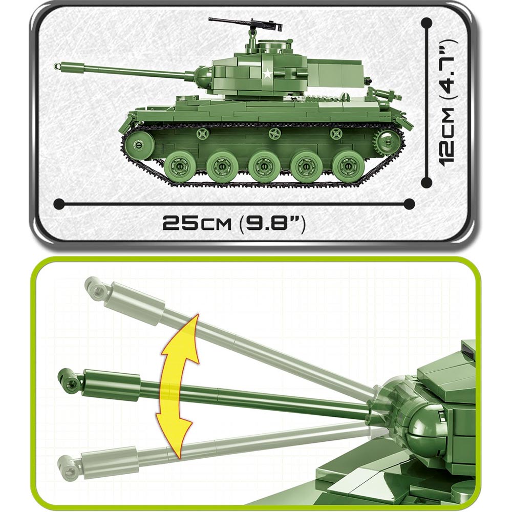 Cobi 2239 Vietnam War M41A3 Walker Bulldog Brick Model 625pcs