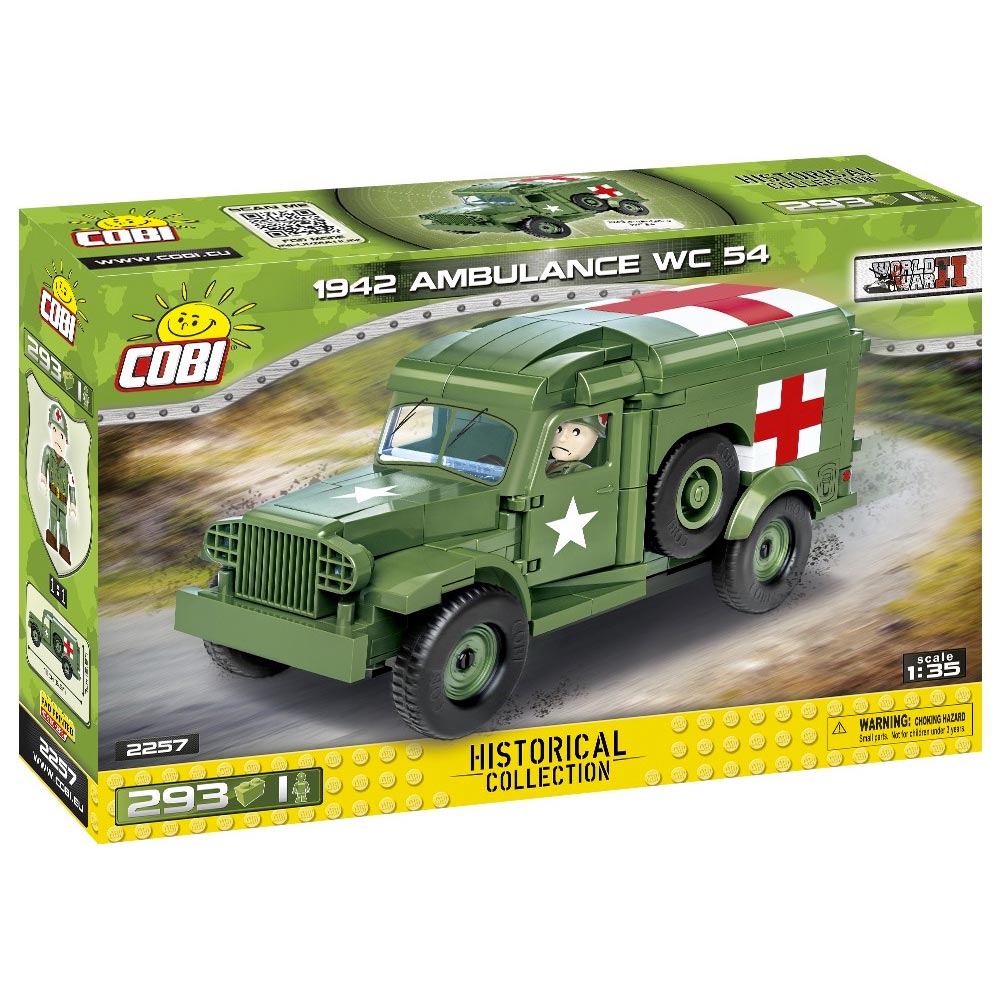 Cobi 2257 Historical Collection Dodge WC-54 Ambulance Brick Model 293pcs