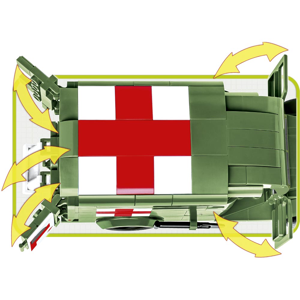 Cobi 2257 Historical Collection Dodge WC-54 Ambulance Brick Model 293pcs