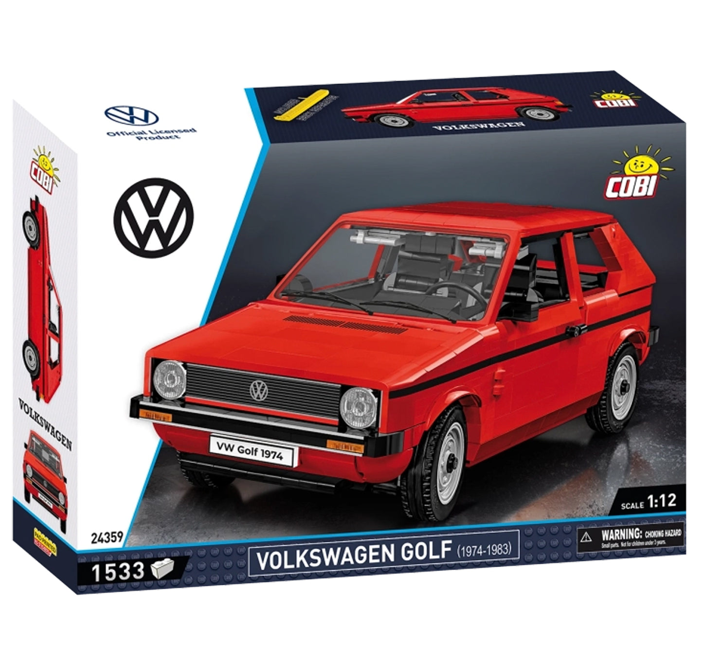 COBI 24359 VW Golf (1974-1983) 1:12 Brick Model 1533pcs