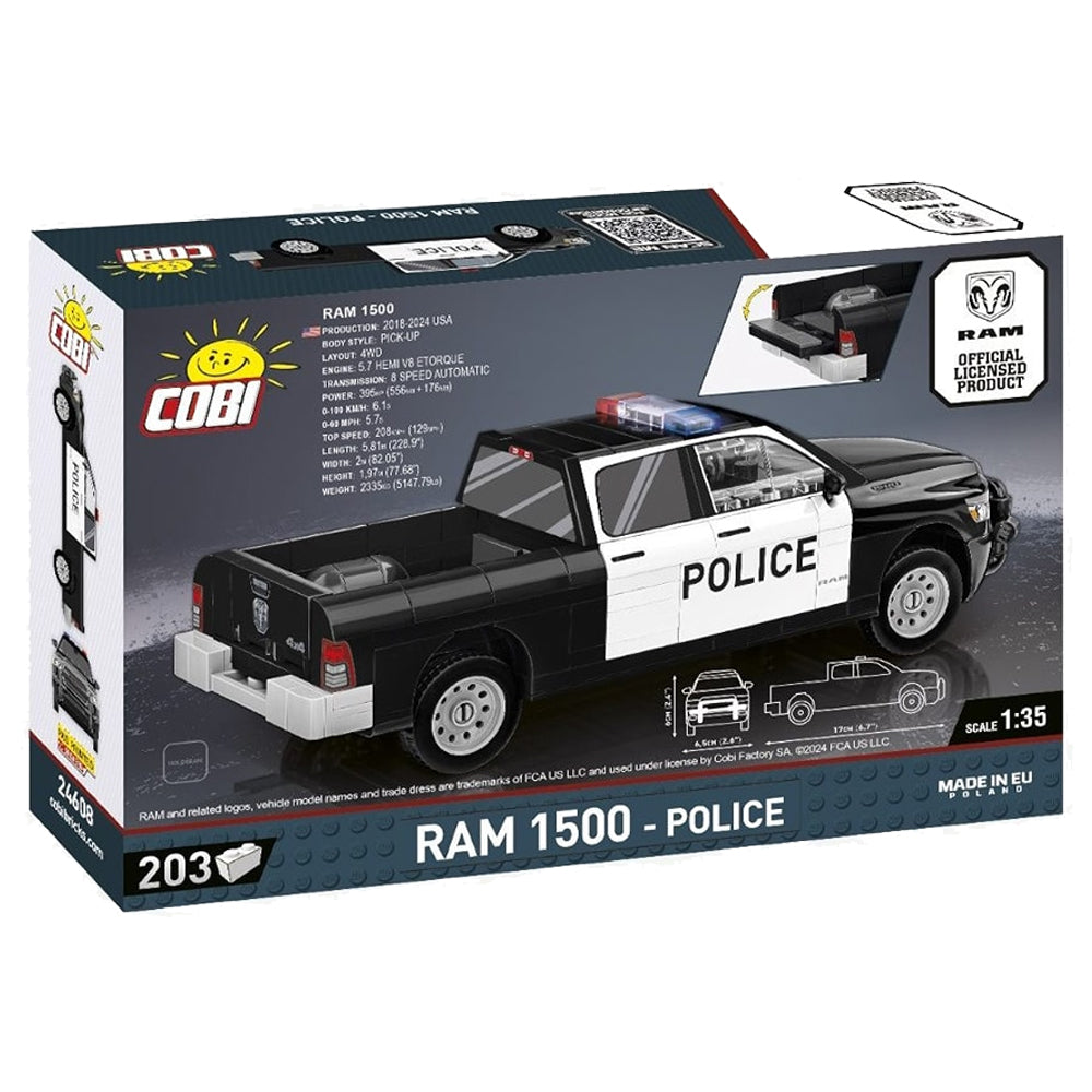 COBI 24608 RAM 1500 - Police 1:35 Brick Model Car 203pcs