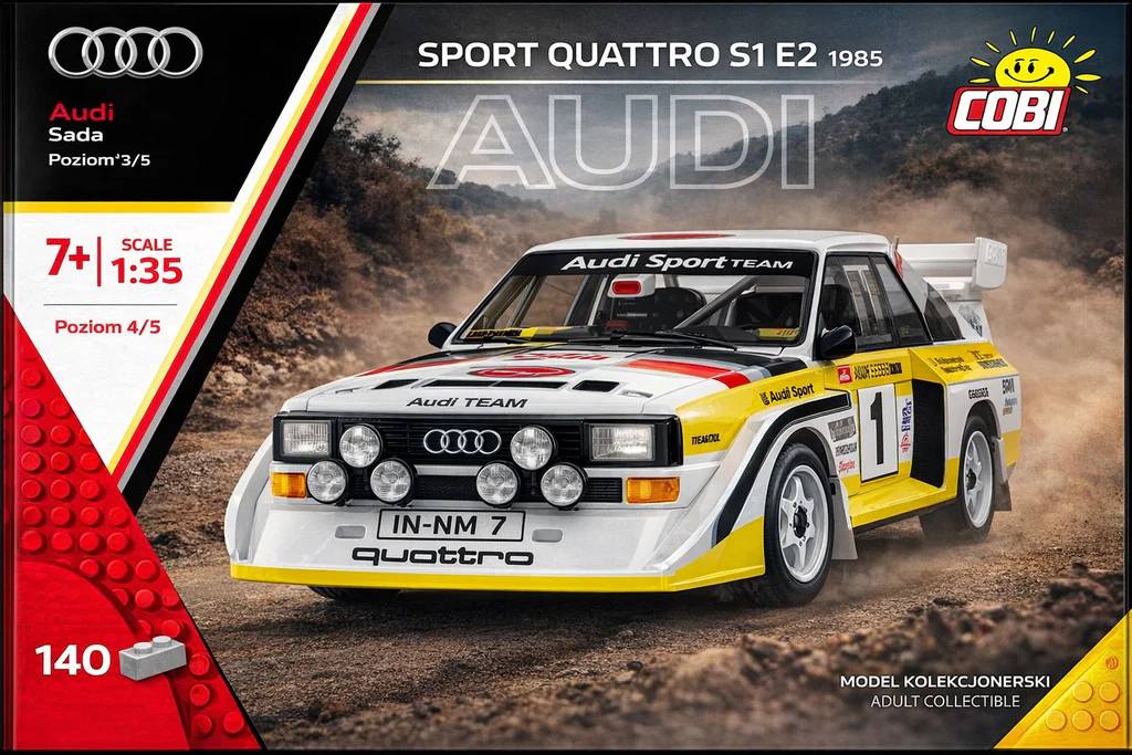 COBI 24667 Audi Sport Quattro S1 E2 1985 1:35 Brick Model 148pcs