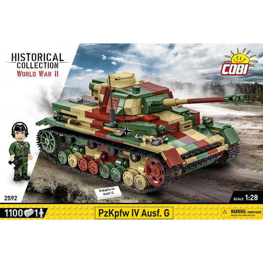 COBI 2592 PzKpfw IV Ausf.G HC WWII 1:28 Brick Model 1100pcs