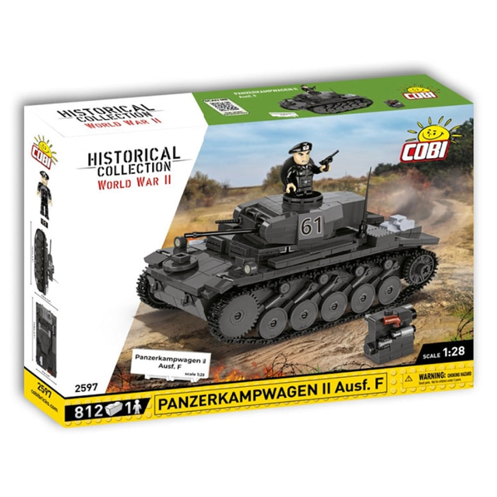 COBI 2597 Panzerkampwagen II Ausf.F HC WWII 1:28 Brick Model