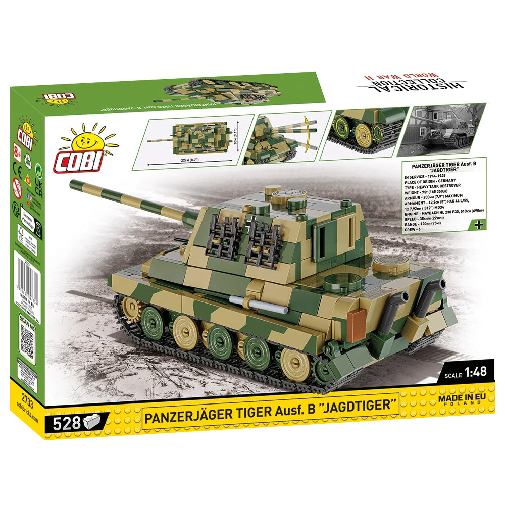 COBI 2733 Panzerjager Tiger Ausf.B Jagdtiger 1:48 Brick Model 528pcs