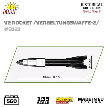 COBI 3121 V2 Rocket Vergeltungswaffe-2 HC WWII 1:35 Brick Model