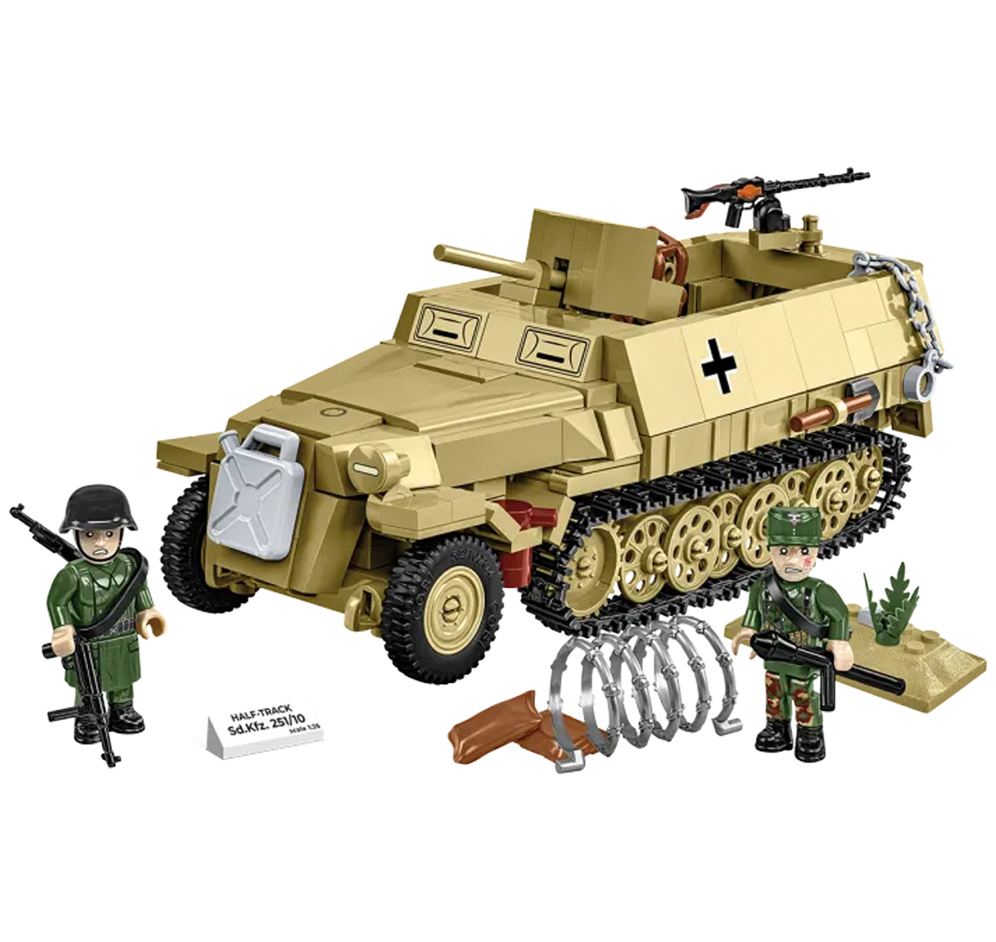 COBI 3130 Half-Track Sd.Kfz. 251/10 HC:WWII 1:35 Brick Model 500pcs