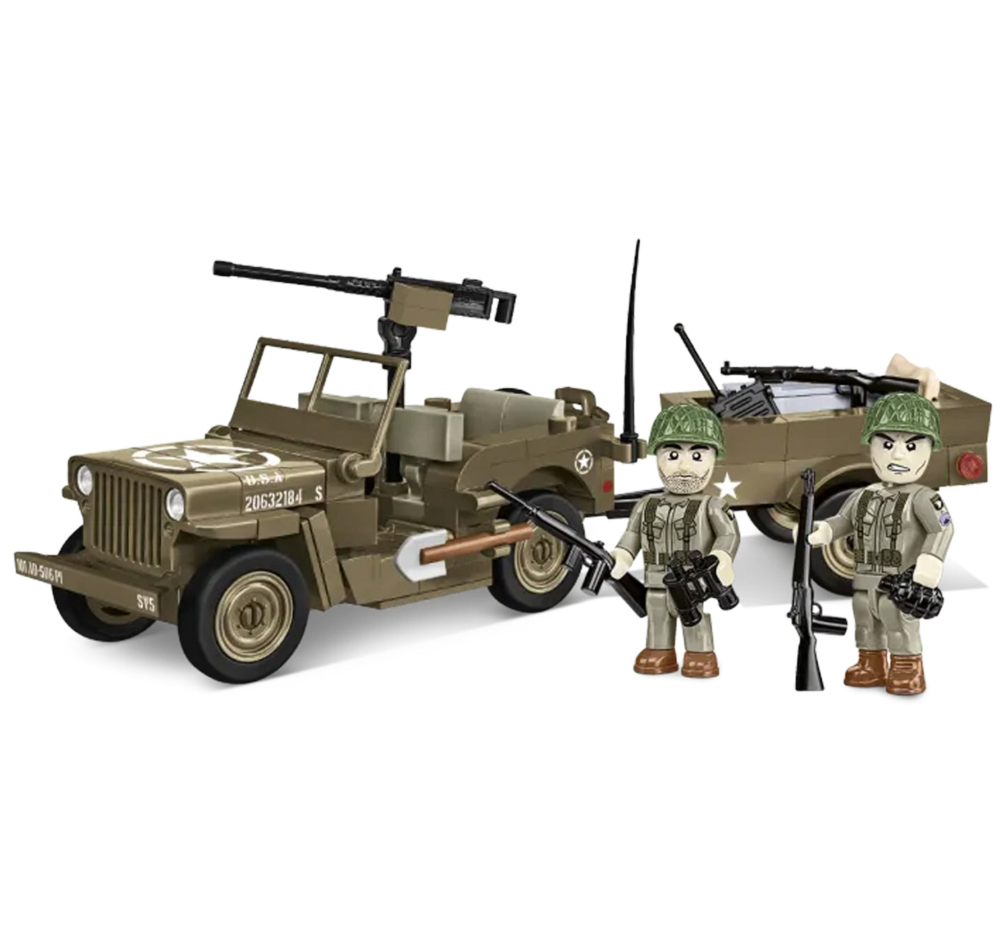 COBI 3132 Willys MB & Trailer 1:35 Brick Model 200pcs