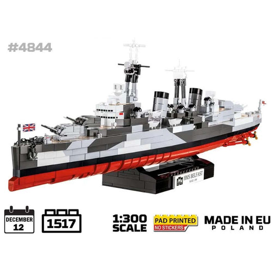 COBI 4844 HC WWII HMS Belfast Battleship 1515pcs