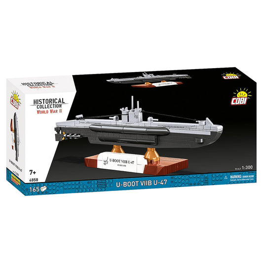 COBI 4858 U-Boot VIIB U-47 HC WWII 1:300 165pcs