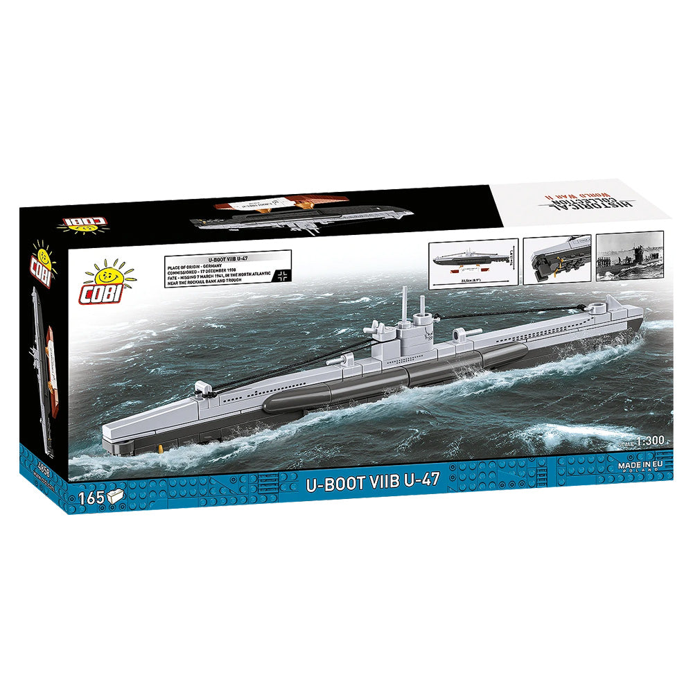 COBI 4858 U-Boot VIIB U-47 HC WWII 1:300 165pcs