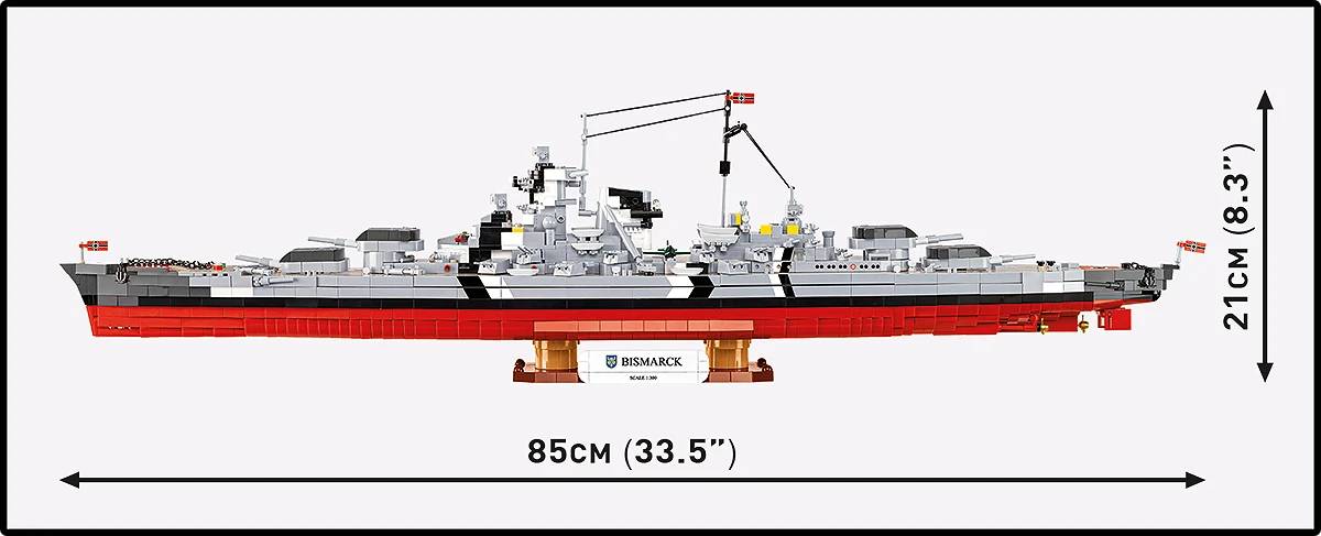 COBI 4860 Battleship Bismarck 1:300 Brick Model 3204pcs