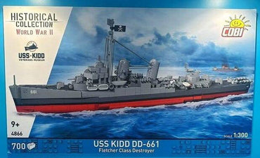 COBI 4866 USS Kidd Fletcher Class Destroyer 1:300 Brick Model 700pcs