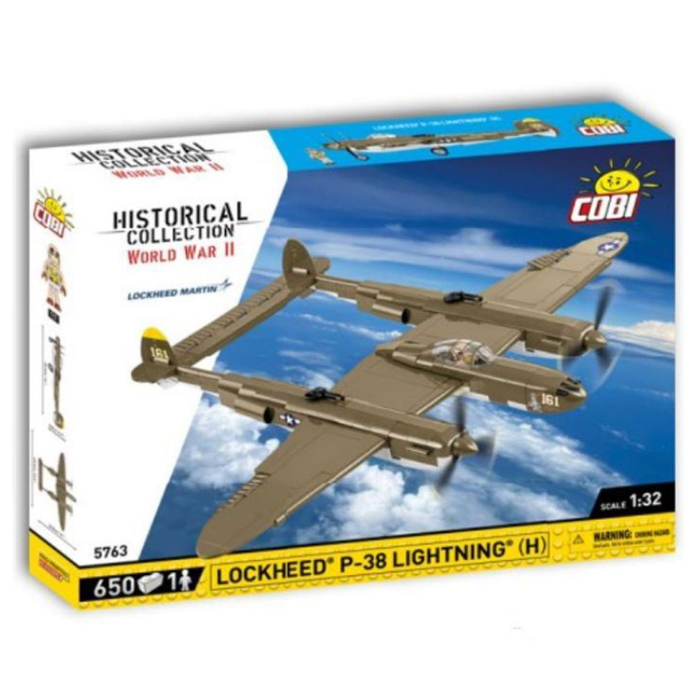 COBI 5763 Lockheed P-38 Lightning (H) HC:WWII 1:32 Brick Model 650pcs