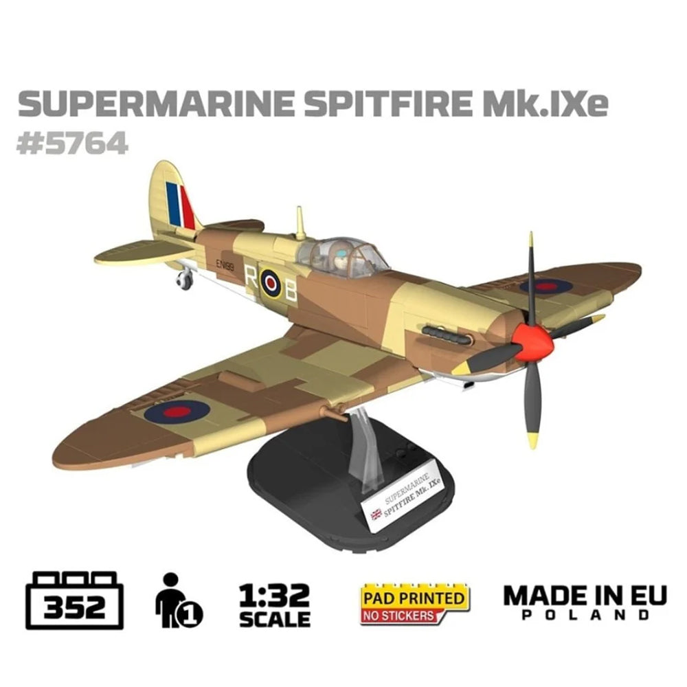 COBI 5764 Supermarine Spitfire Mk.IXe 1:32 Brick Model 352pcs