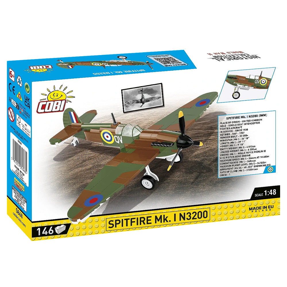 COBI 5868 Spitfire Mk.I N3200 HC WWII 1:48 146pcs