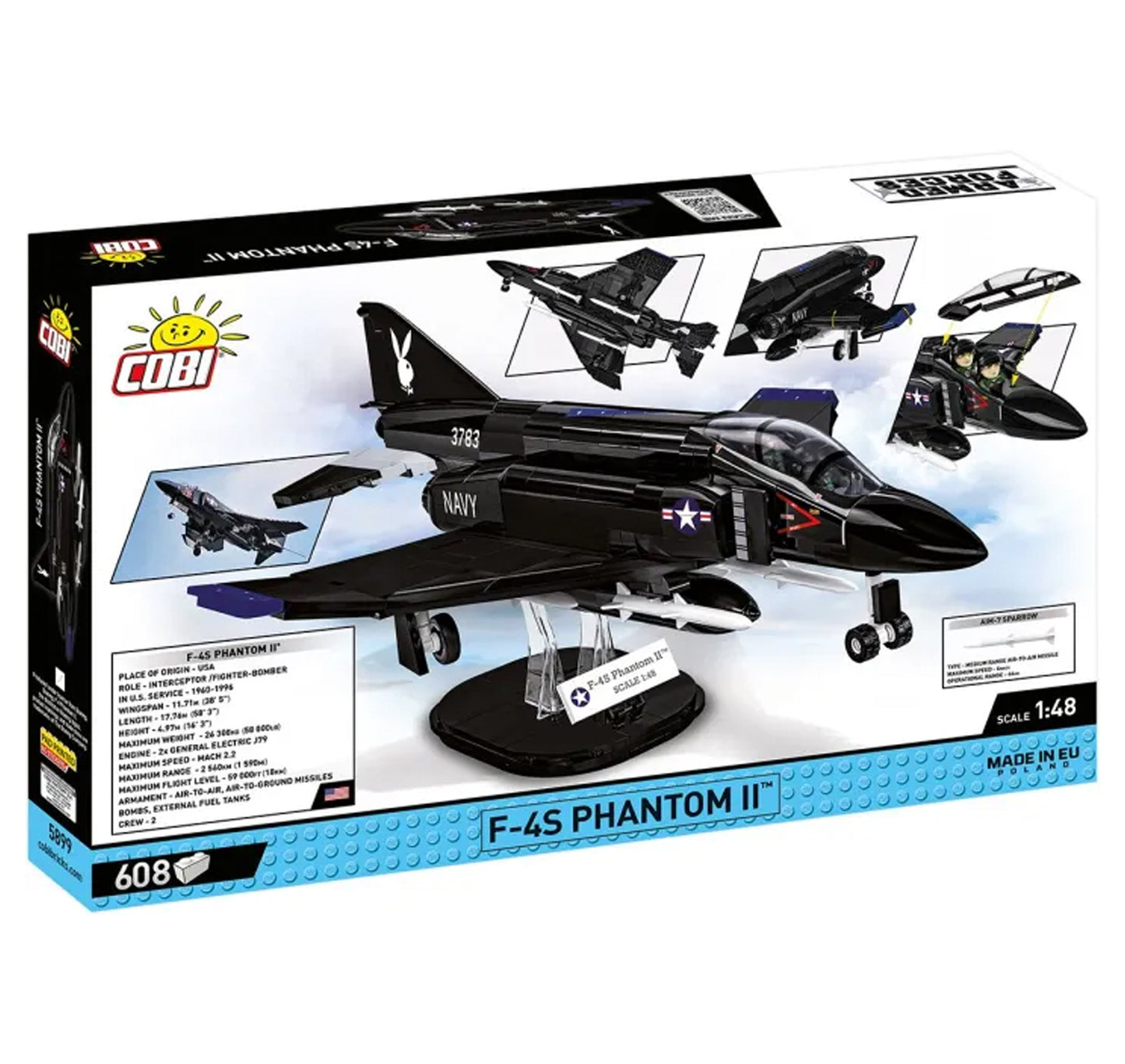 COBI 5899 F-4S Phantom II Armed Forces 1:48 Brick Model 608pcs