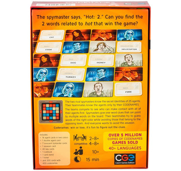 Codenames Party Card Game - 2-8 Players Age 10+